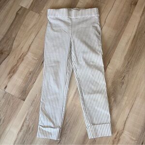 White House Black Market Kids Leggings in White and Gray Stripes